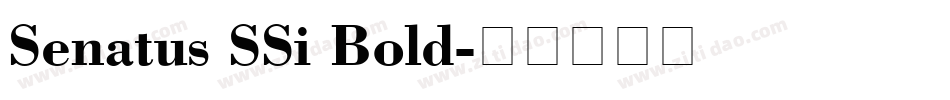 Senatus SSi Bold字体转换